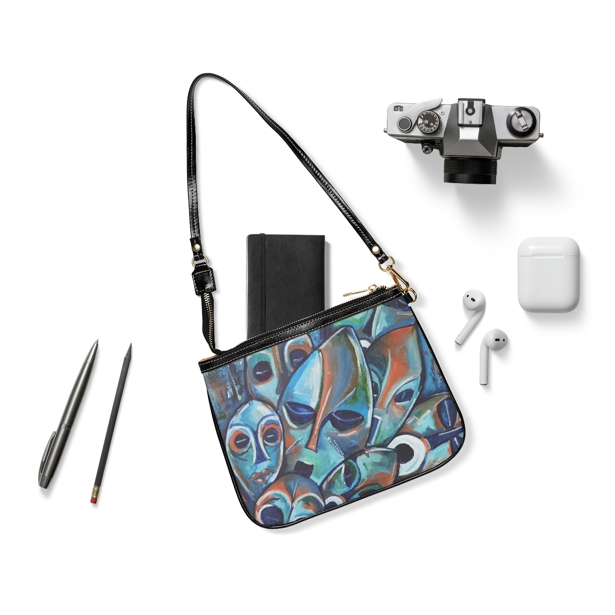 Abstract African Art Small Shoulder Bag - Image 3