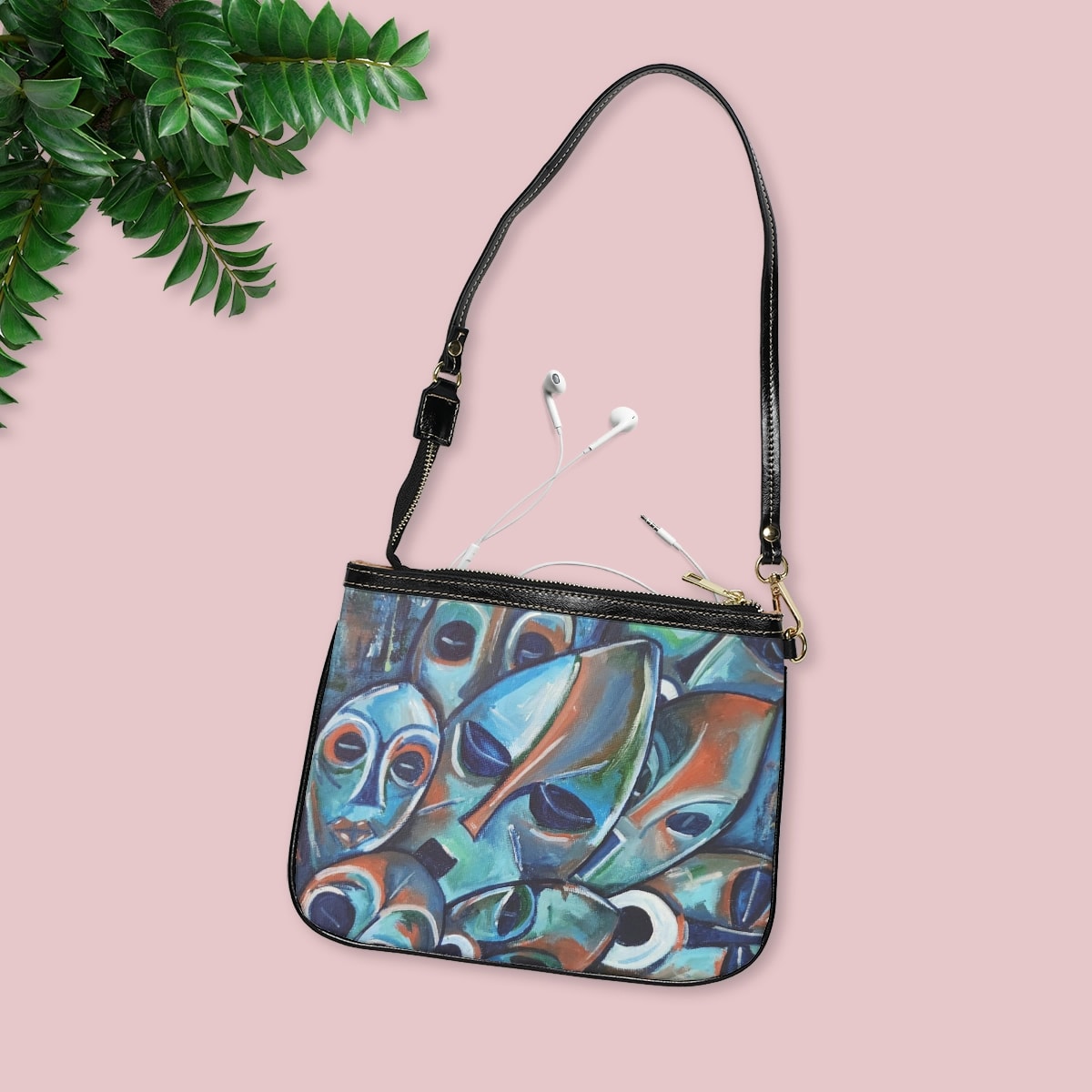 Abstract African Art Small Shoulder Bag - Image 4