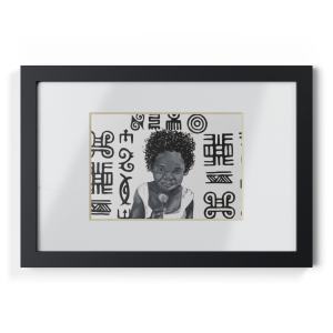 Framed  & Signed Art Print - Sankofas Child Oya - Karen Caldwell - Oya Arts