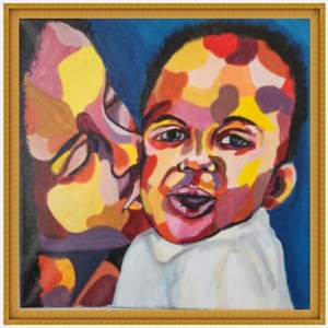 A Mothers Love - Framed, Acrylic on Canvas
