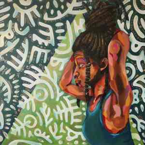 Her Thought Pattern- Original Abstract Figurative Art