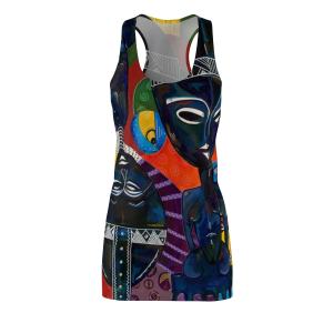 Women's Cut crew Racerback Dress - All over print
