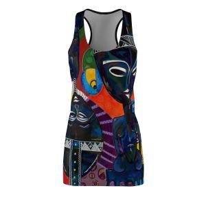 Women's Cut & Sew Racerback Dress - Print on the Front