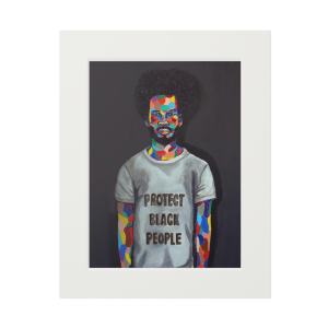 Signed, Protection v3 matted Print