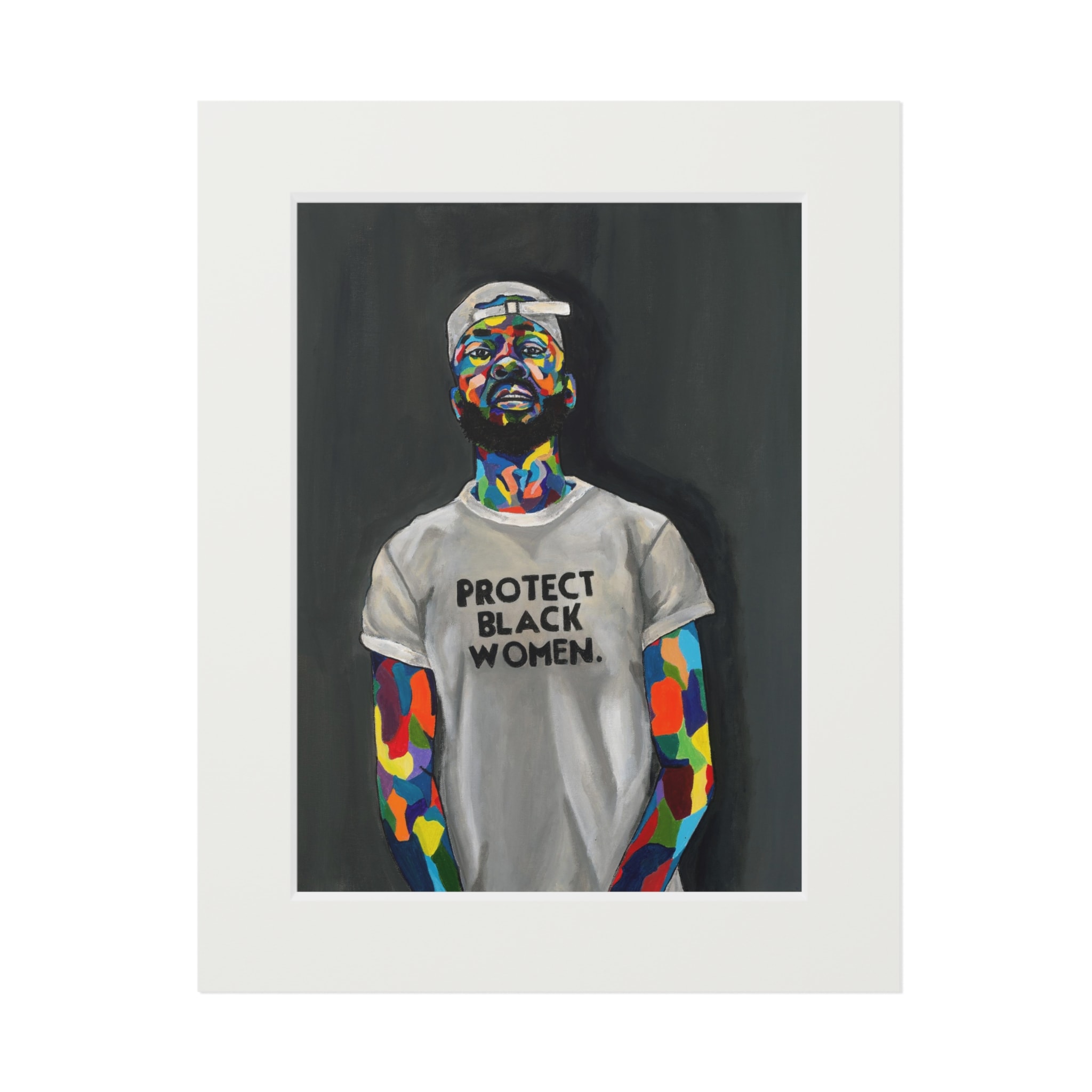 Signed, Protection v1 matted Print