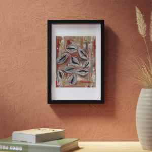 Framed, Abstract Art print - Cowrie  - Karen Caldwell - Oya Arts