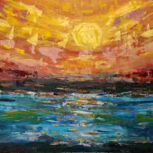 Sunset in Bim - Large Abstract Painting