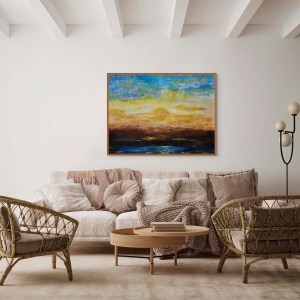 Forest Lake In Summer - Large Abstract Painting