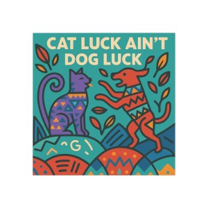 Colorful Caribbean Saying Magnets Square Magnet - Barbados - Cat Luck