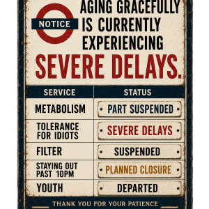 Aging Gracefully Is Currently Experiencing Severe Delays