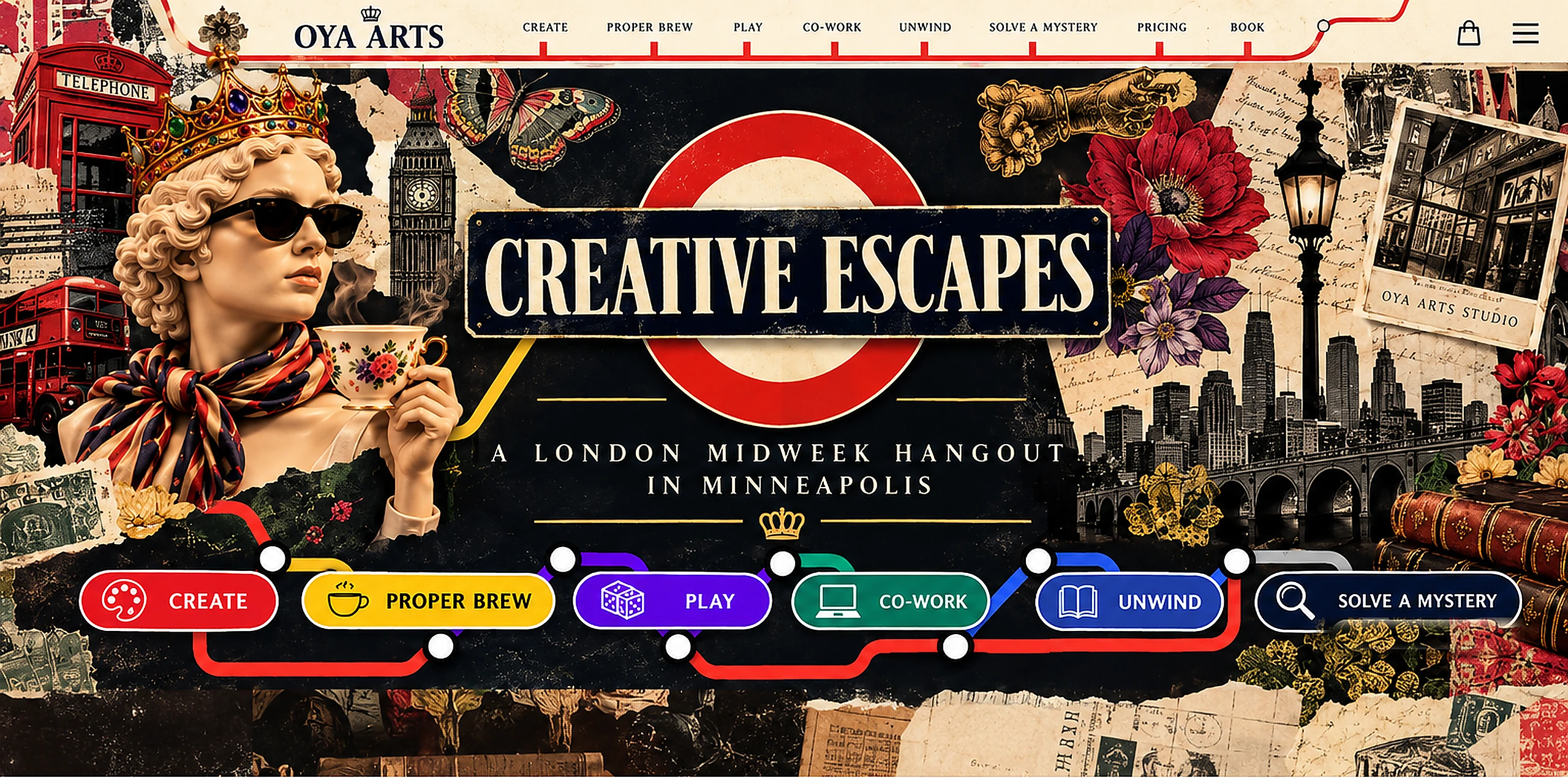 Oya Arts Creative Escapes – a London midweek hangout in Minneapolis